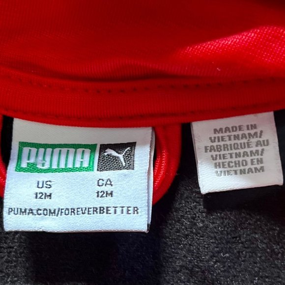 PUMA Baby Boy’s Red and Black Athletic Zip Sweatshirt Size 12 Months - Picture 2 of 3